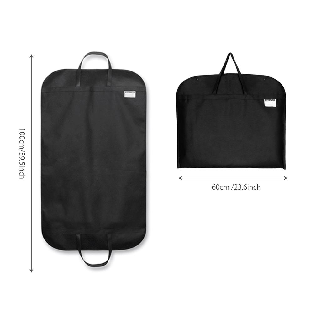 Cost-Effective Foldable Black Suit Cover, with Handles for Easy Carry, Dust-Proof Protector Perfect for Travel Storage