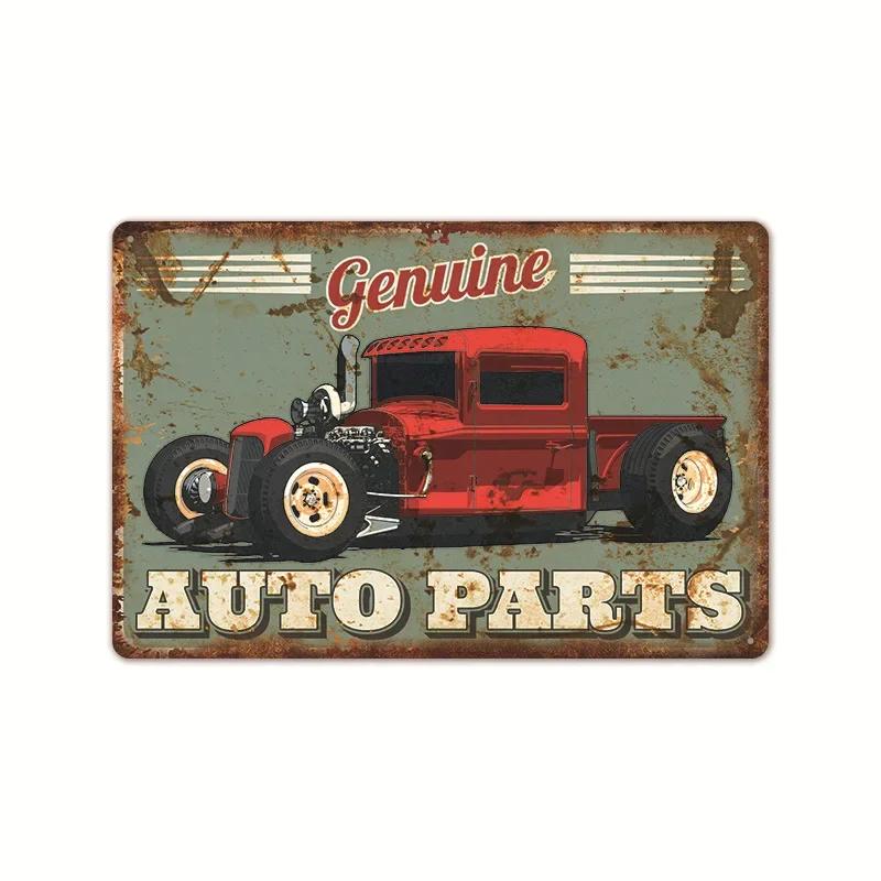 Garage Car Signs Vintage Metal Tin Sign Decor Repairing Car Tools Decorative Wall Plate Iron Crafts Tinplate Poster Rust Plaq