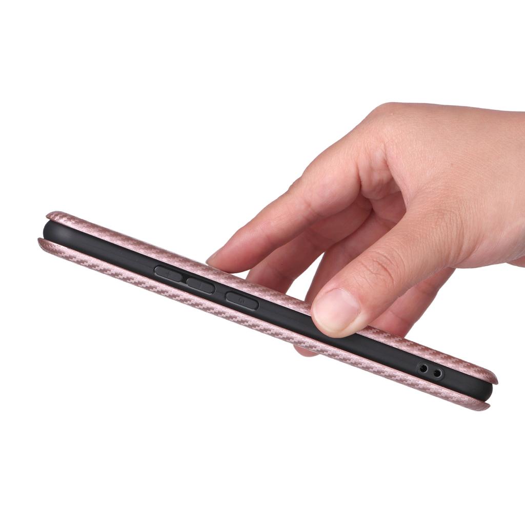 For Realme P3 Pro 5G Case Carbon Fiber Texture Drop-Proof PU Leather Phone Cover