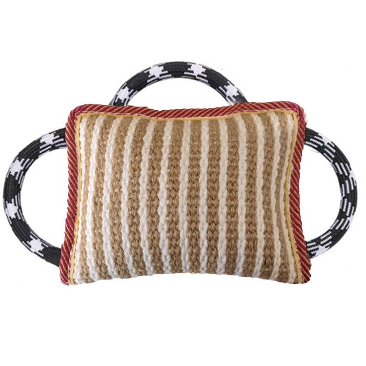 Durable Hemp Bite Pillow with Handle for German Shepherd Malinois Adult Dog Bite Training