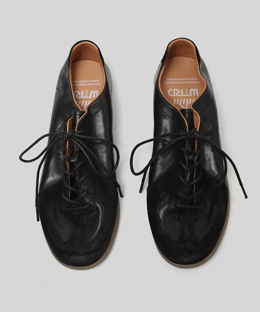 Wetheroad Wtrd3119 Ader Horse Leather German Army Sneakers Washed Black