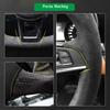 ckptah1 For Ford Mustang 2015-2021 Mustang GT 2015-2021 Hand Stitched Anti slip suede Car Steering Wheel Cover