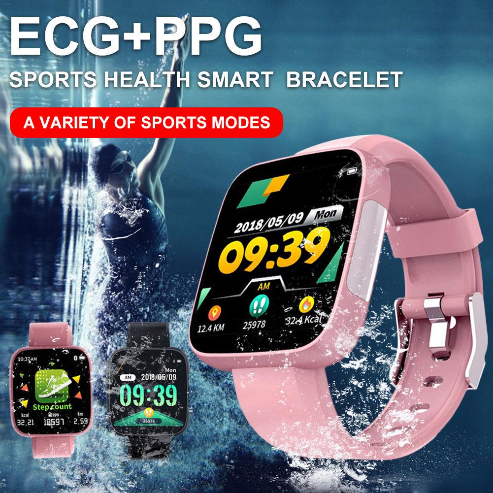 Man ECG Smart Watch Color Screen Bluetooth Fitness Tracker Heart Rate  Sports Watch Pk Dt98 – pērc par zemām cenām e-komercijas platformā Joom