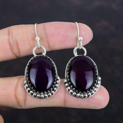 Purple Fire Labradorite Earring 925 Sterling Silver Earring Antique Jewelry Gemstone Handmade Earring Gifts For Her Awesome Dangle Earrings