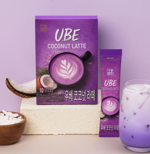 Danongwon Ube Cocco Latte Sticks – Latte Cremoso di Patata Viola 10 Stick