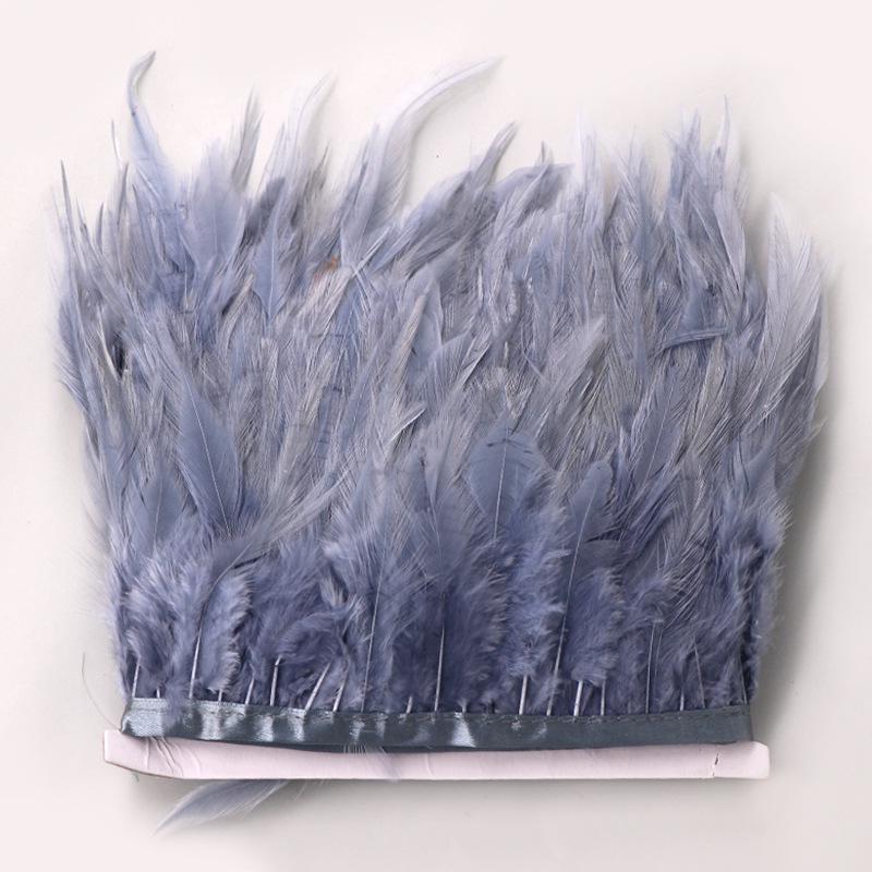 Sharp Chicken Feather Trim Fabric: White & Colored Strips, Hot Selling Cross-Border Fabric Tape.