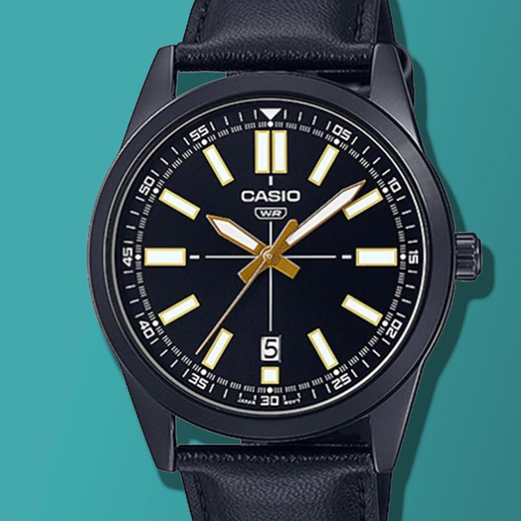 CASIO Men Standard Series Black Watch MTP-VD02BL-1E MTP-VD02BL-1E