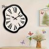 Nicht tickende Holz uhr Moderne unregelmäßige hölzerne Wanduhr, römische Ziffern, leise, nicht tickend, massive hängende Dekoration für Wohnzimmer, Schlafzimmer, Büro