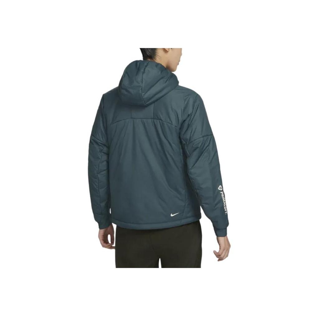 Nike ACG Serie Therma-FIT Outdoor Warme Kapuzen-Freizeitjacke Langarm Baumwolle Herrenjacken Blau Grün DV0364-309