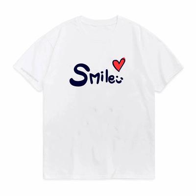 Herzförmige Lächeln T Shirts Frauen Y2K Sommer Kawaii Kleidung Kurzarm T-stücke Grafik T shirts Crop Top T Shirt Femme t-shirts
