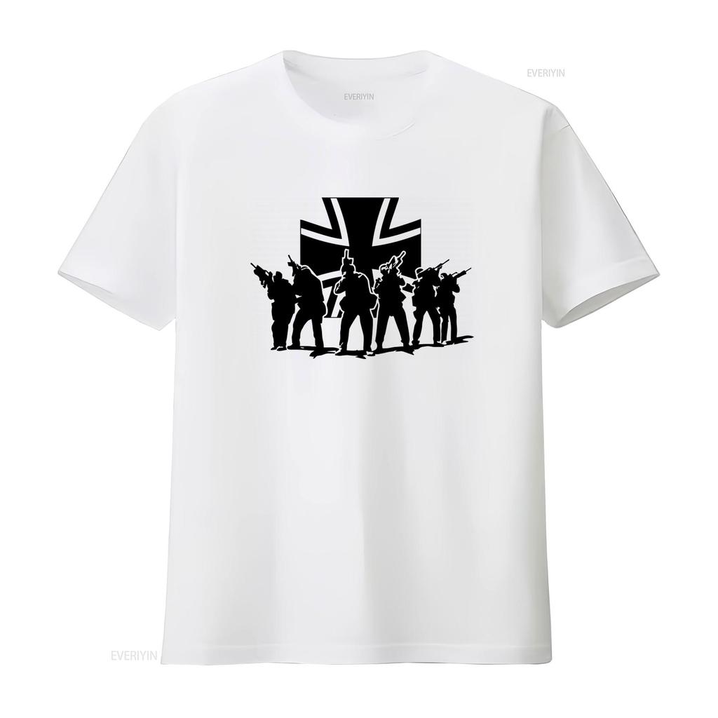 Bundeswehr Elite Special Unit Beam Cross T Shirt for Men Stylish and Unique Design vintage Washed Slightly