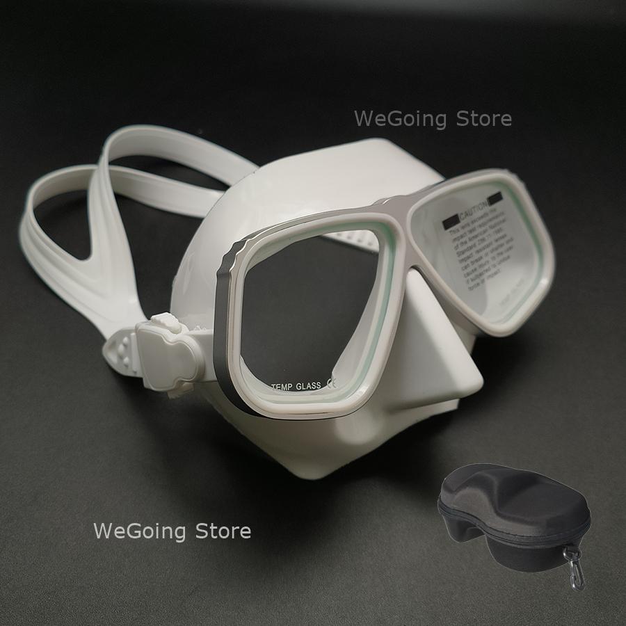 Top Level Aluminium Free Diving Goggles Mask Alloy Small Volume Snorkeling Mask Diving Glasses Pack In Black Box Lightweight Design