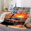1pc Route 66 American Road Trip Soft Flannel All Season Throw for Home, Office, Outdoor UseDurable Comfort Soft Warm Throw for Home