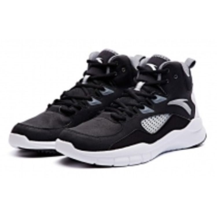 Anta Star Track 4 KT Thompson Shock Absorption Non-Slip Wear-Resistant Breathable Mid-Top Basketball Shoes Men sneakers Black White Gray 91731132-4