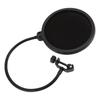 Microphone Pop Filter 360 Degree Adjustable Versatile Sturdy Dual Layered Wind Pop Screen Shield with Gooseneck Stand