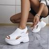 2026 Summer Knit Peep-Toe High Heel Wedge Sandals for Women - Fairy Style Platform Sole
