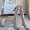 Sexy White Hollow Out Lace Flower Pantyhose Stockings Retro Elegant Floral Jacquard Tights Nylon Mesh Thin Transparent Hosiery