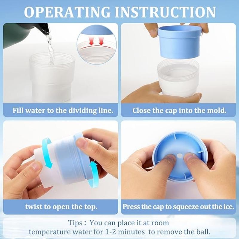 1-30PCS Large Ice Ball Mold Silicone Whiskey Ice Maker for Cocktails Durable Round Ice Cube Tray Home Bar Accessories Ice Mold
