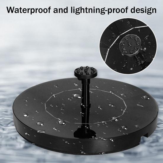 Floating Solar Fountain Bird Bath Solar Water Fountain with Multiple Nozzles Solar Powered Fountain for Garden Yard Pond Pool Outdoor