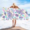 Purple Turtle Pattern Microfiber Soft,Absorbent, Quick-drying Beach Towel for Swimming, Camping and Bathing