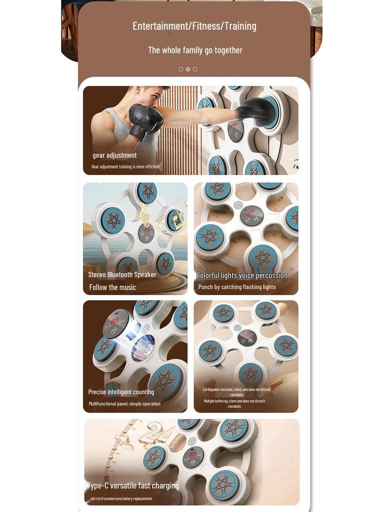 Bluetooth-Musikboxmaschine: Intelligentes Wandziel & Reaktionstrainer für Heimdekompression