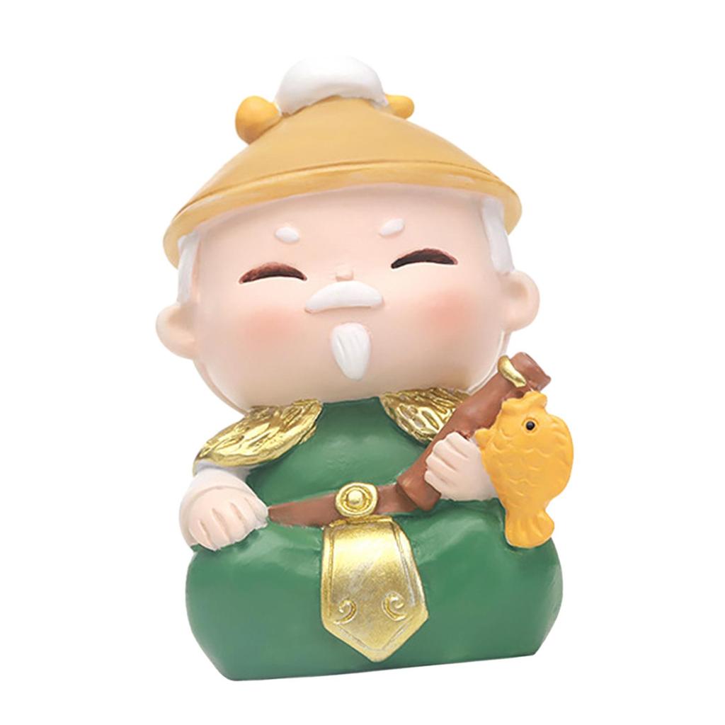 Car Dashboard Decoration Resin Miniature Figurine Chinese Mythical Figure for Entrance Cabinet Home Bedroom Desk Centerpiece