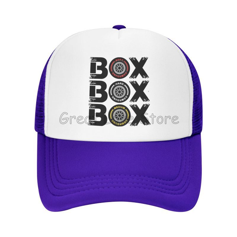 Box Box Box F1 Print Baseball Cap Formula 1 Summer Travel Caps for Unisex Women Outdoor Breathable Mesh Snapback Hats Trucker Hat