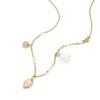 Emporio Armani Water Drop Pendant Elegant Luxury Freshwater Pearl Necklace Women necklace Gold White EGS3117710