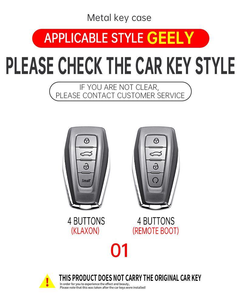 Geely Key Case for Binyue, Boyue, Emgrand GS, Xingrui GL, Xingyue L, Binrui, Icon, Shell, Borui Models