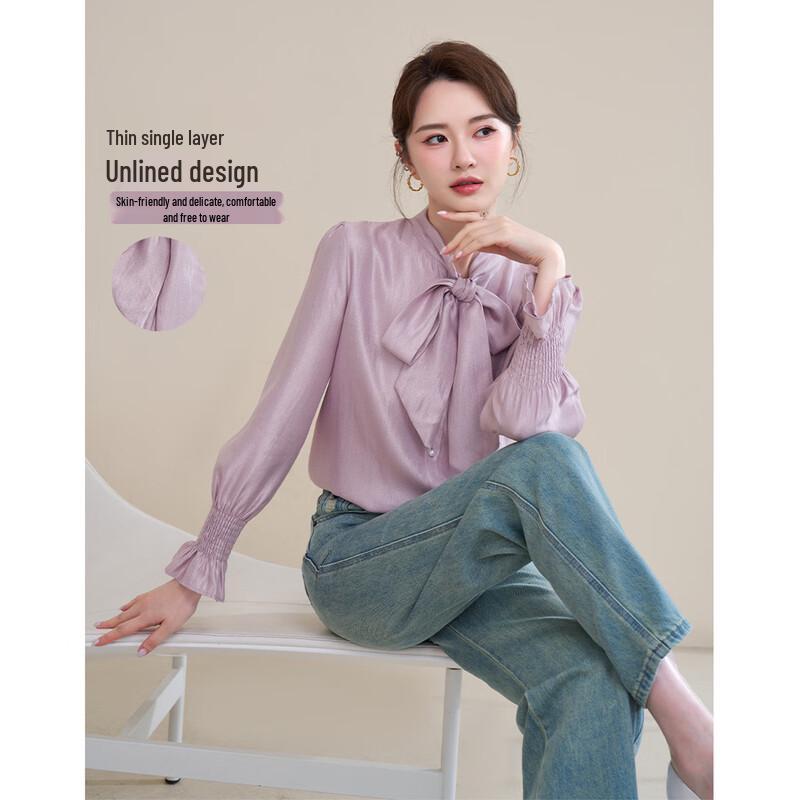 

Mocana Women s Retro Cuffed Flared Sleeve Long-Sleeve Shirt S