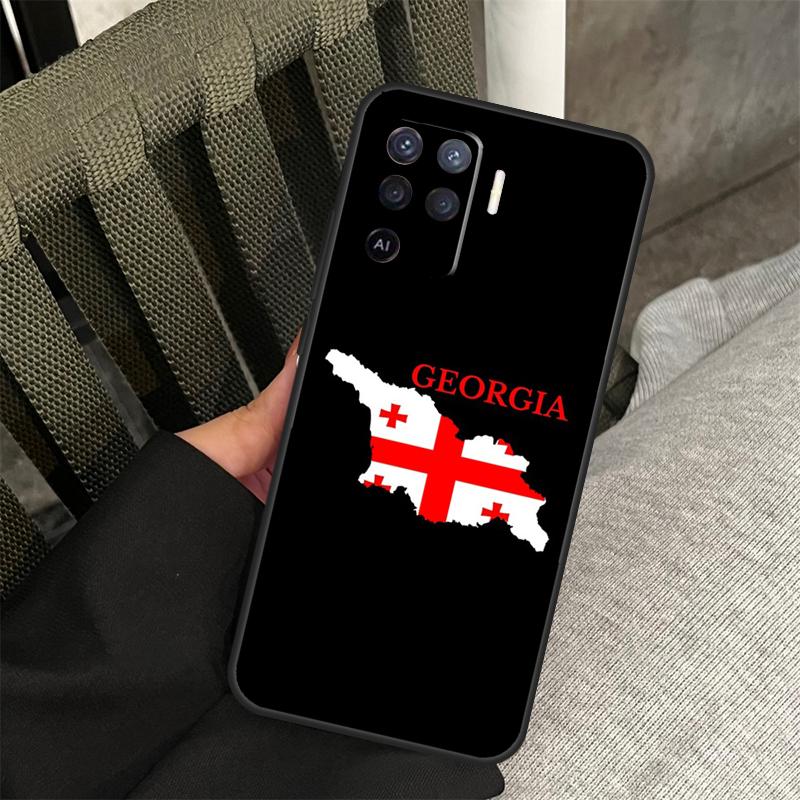 Georgia Flag Case For Oppo A38 A18 A58 A78 A98 A79 A40 A60 A80 A16 A76 A96 A15 A74 A94 A54 A77 A17 Cover