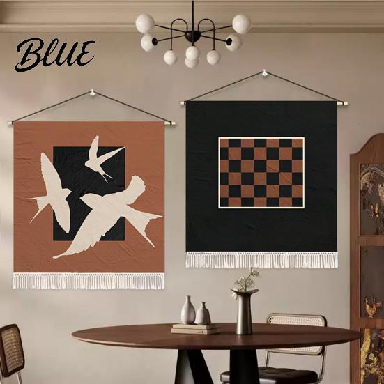 Fabric Wall Tapestry Easy Install Living Room French Vintage Maillard Tapestry Decor Retro Hanging