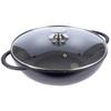 Padella wok in granito con coperchio in vetro GRANDE 32 cm