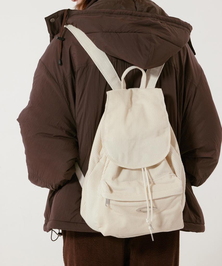 Noiago Noi1791 Corduroy Flap Backpack (Ivory)