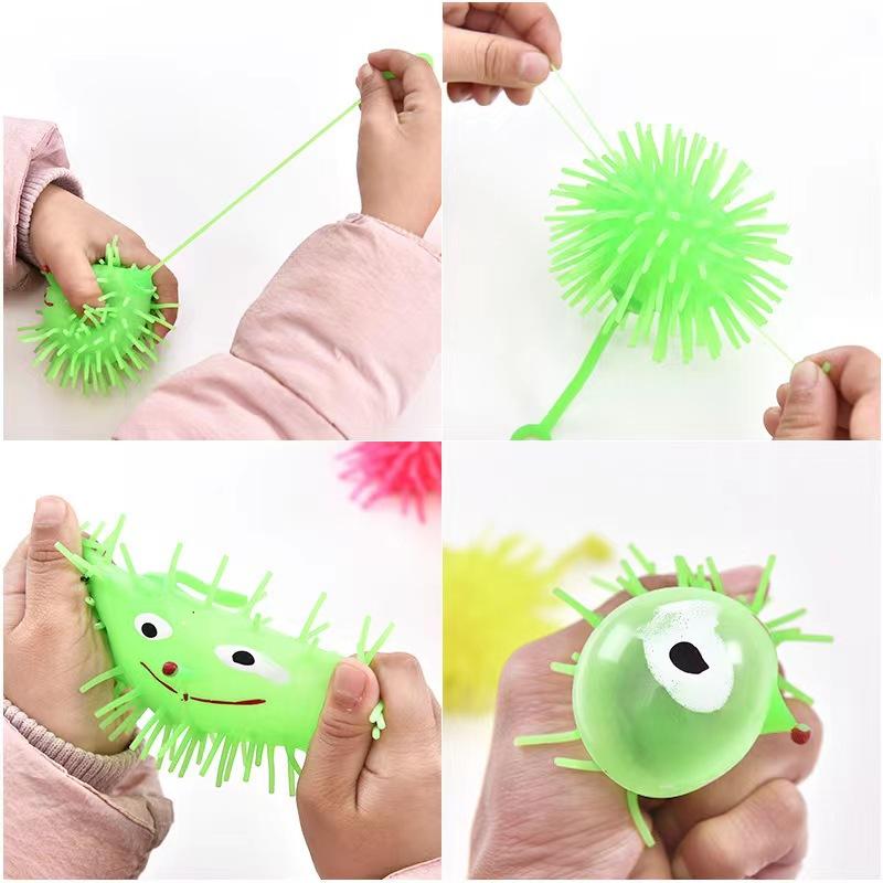 Vent Hedgehog Gifts Children Glow Toys Ball Soft elastic LED Light  Unique