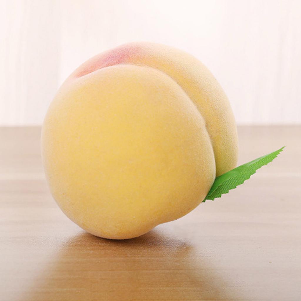 2pcs Simulation Peach Realistic Faux Peaches for Home and Office Decorations or Photography Accessories