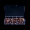 300Pcs Copper Gasket Combination Gasket Box, Flat Gasket M5-M22 Red Copper Sealing Gasket