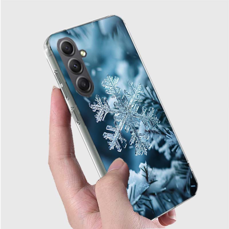

Snowflake Winter White Snow Christmas Phone Case for Samsung A16 A26 A36 A56 A17 A37 A57 A07 A06 A02S A03 A04S A05S Galaxy Note Samsung A36 5G