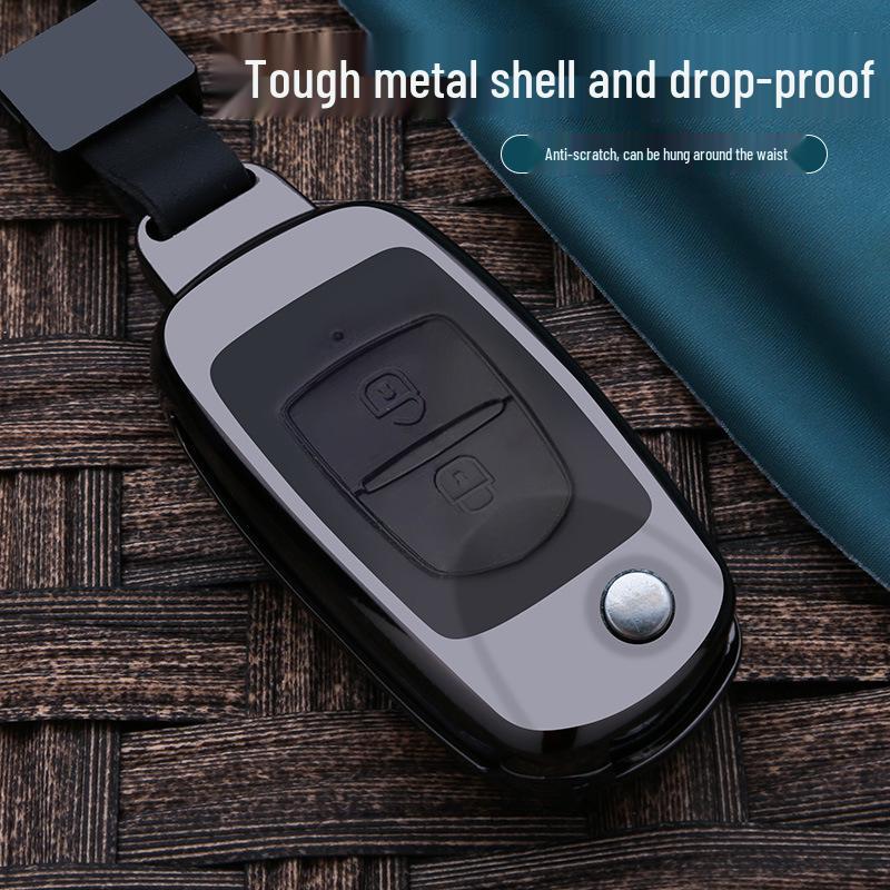 Baojun Lechi Car Key Case: Metal Protective Shell with Buckle