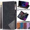 Flip Leder Hülle Für XiaoMi 14T 13T 12T 11T 11 Lite Redmi Note 15 14 13 11S 12 Pro Plus Reißverschluss Kartenfach Geldbörse Tasche Hülle