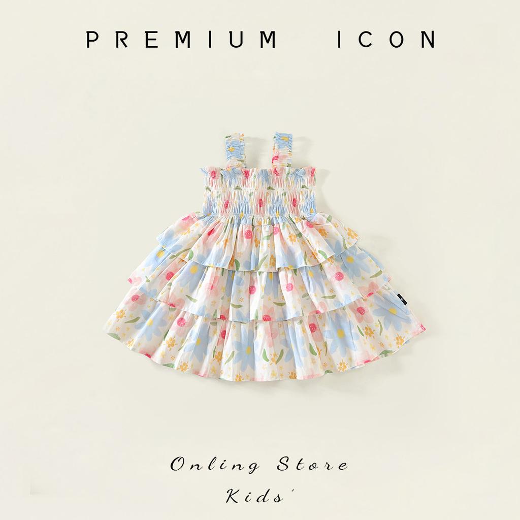 Girls Baby Summer Cake Dress New Children's Fashionable Thin Sleeveless Summer Princess Dress