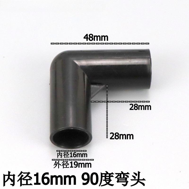 5/10/15pz Connettore Tubo Nero Fai da Te Scaffale Tenda Connettore Fisso Raccordi 8/12/16mm Plastica ABS Raccordo a T Gomito a Quattro Vie Giunto Dritto