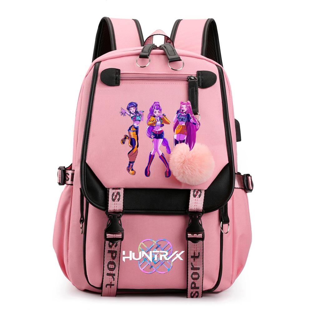 Anime Niedlicher Cartoon K-Pop Bedruckter Rucksack Schultasche für Teenager Schüler Mädchen Junge Bücherrucksack Große Kapazität Wasserdicht Reisetasche Kindergeschenk Rucksack