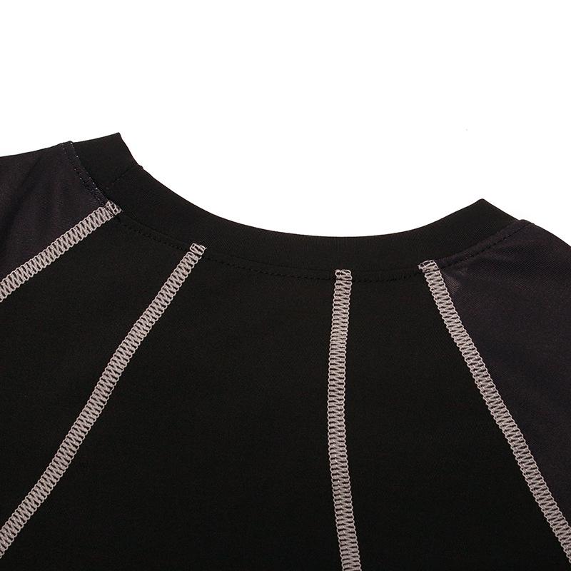 Men's European & American Long-Sleeve Quick-Dry Elastic Fitness T-Shirt