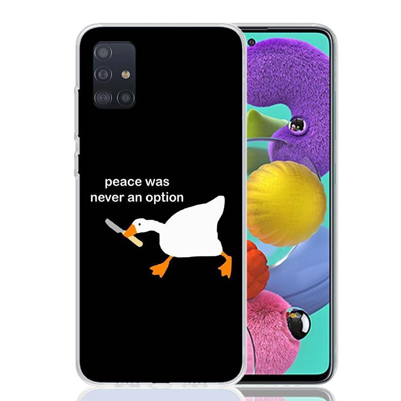

Cartoon Cute Goose Game Case Phone Cover for Samsung Galaxy A52 A51 A50 A42 A32 A22 A12 A02S A72 A71 A70 A41 A31 A21S A40 A30S A Samsung A71 4G