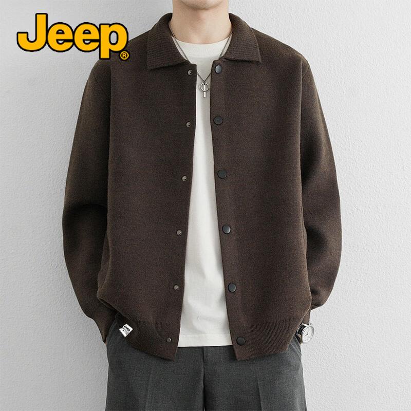 JEEP Men's Casual Knit Cardigan Sweater