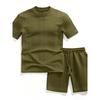 Men's Summer Jacquard T-shirt and Shorts Set - Casual European & American Style