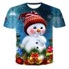 Snowman Santa Claus 3D Print Kids T Shirts Christmas Summer T Shirt Fashion Boys Girls Round Neck Tshirt Tops