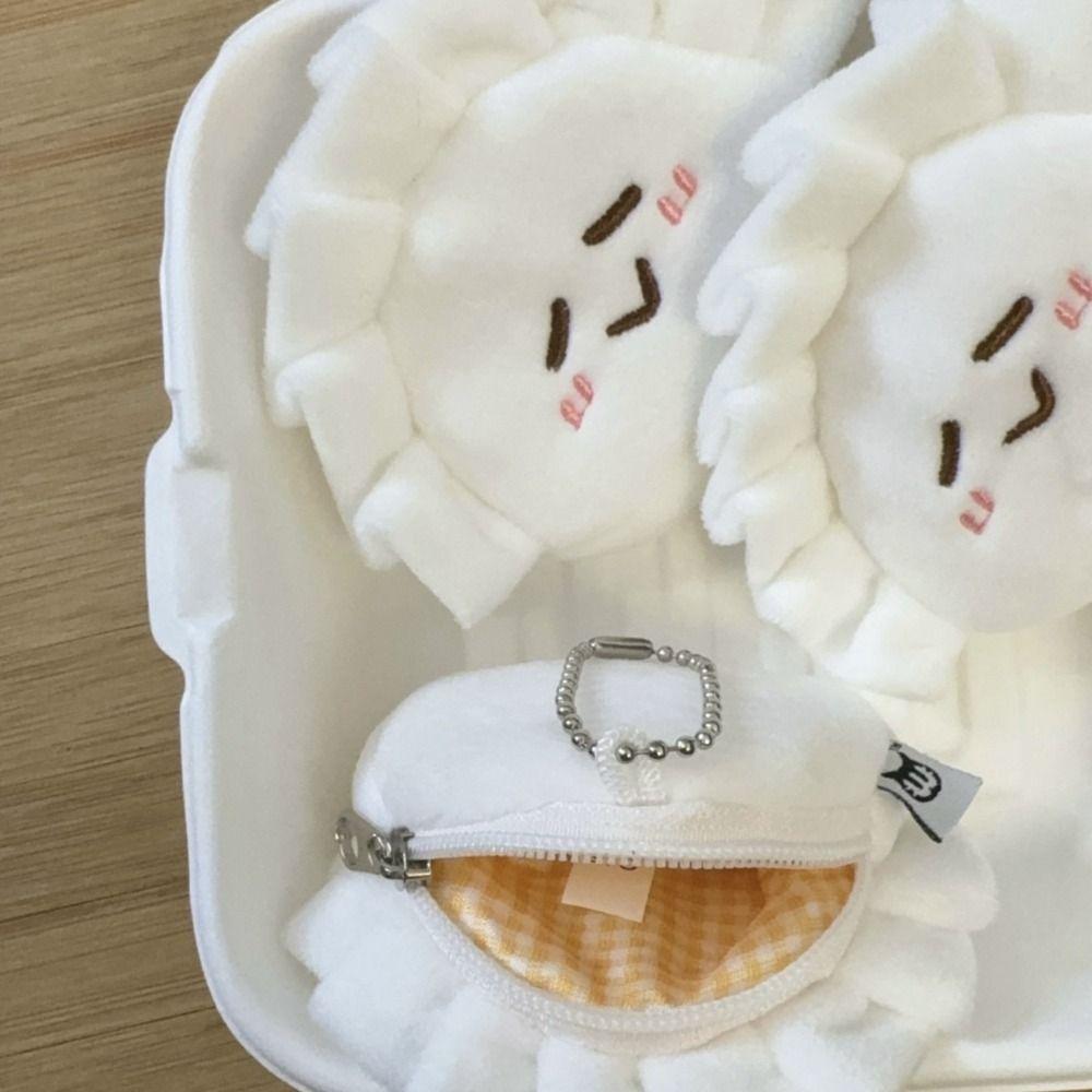 Charms Cartoon Plush Coin Purse Key Chain Earphone Storage Bag Cute Dumplings Coin Purse  Children