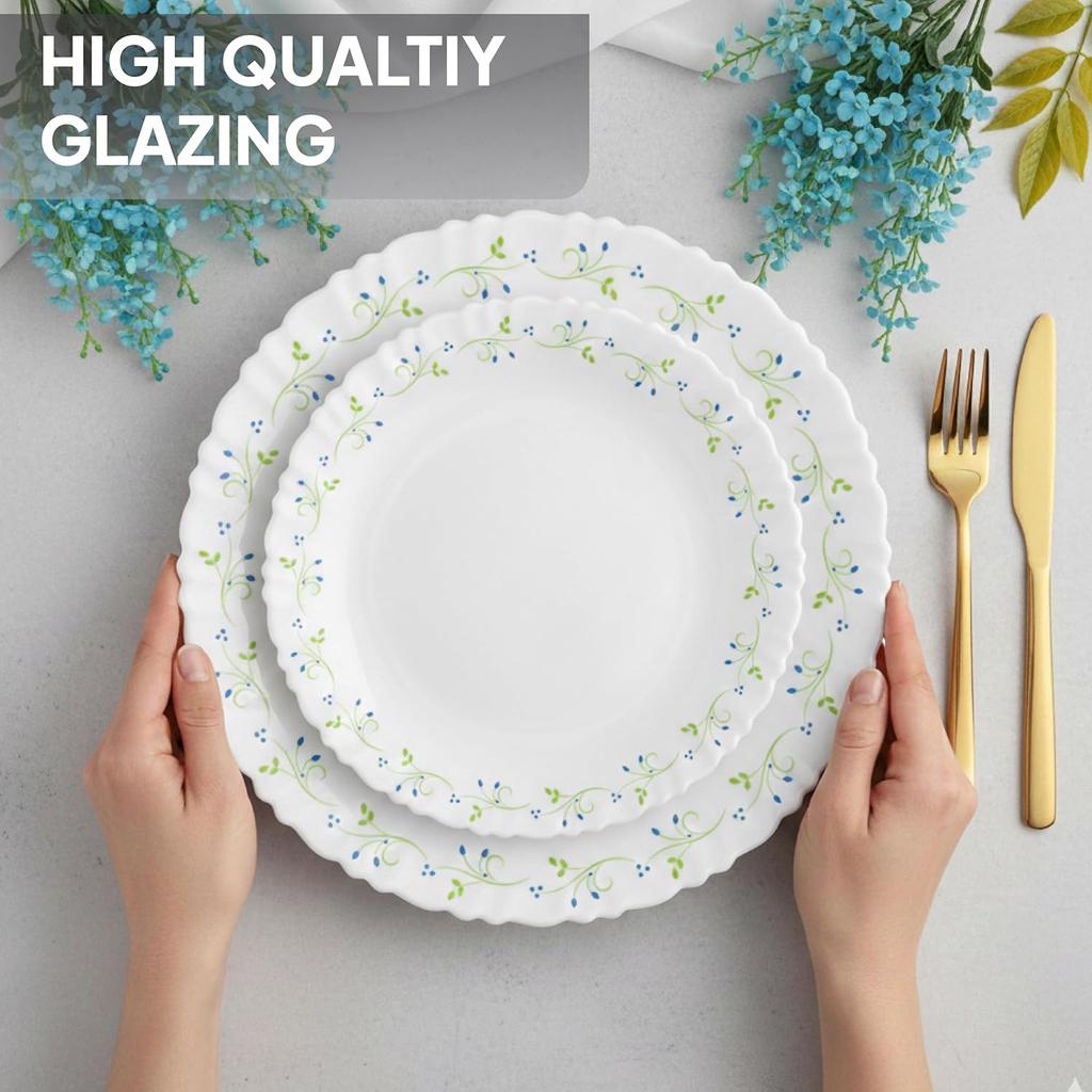 Dinner Set - 18 Pcs, Serving for 6 People Lightweight, Crockery